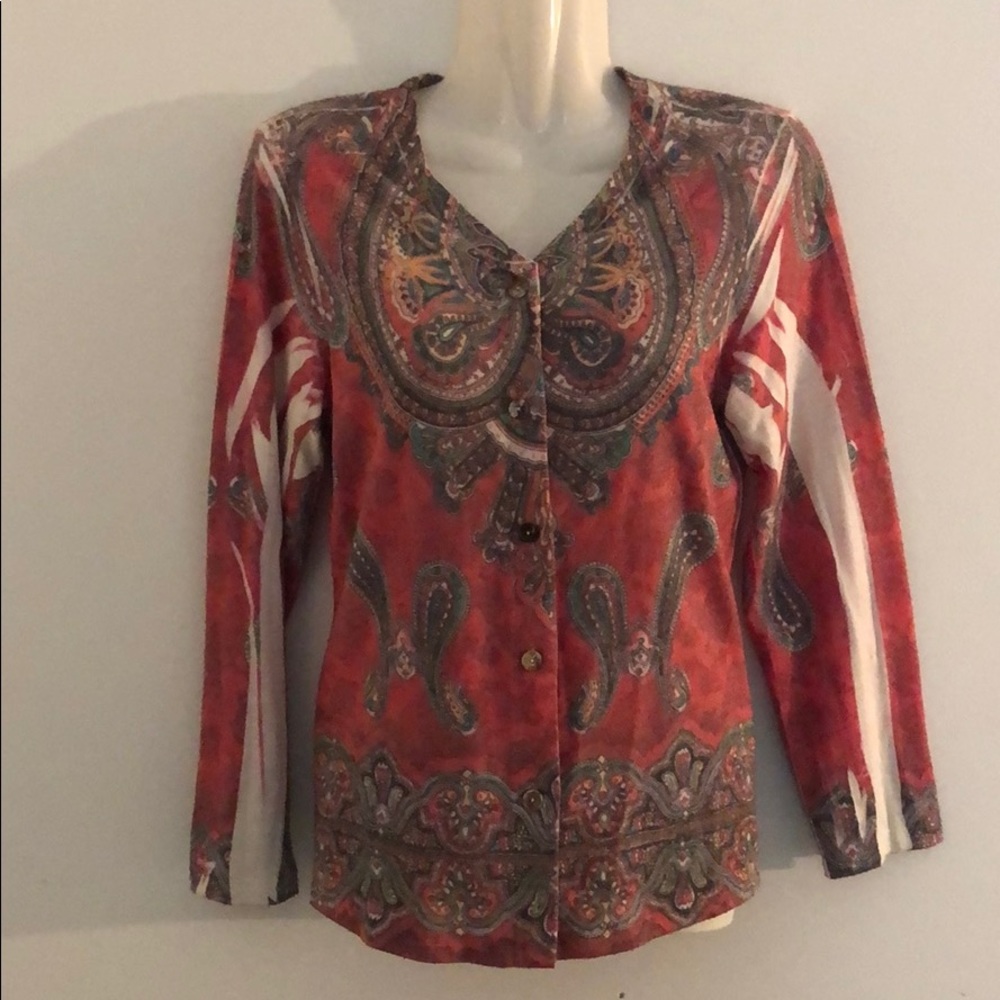 BoHo paisley design lightweight cardigan
